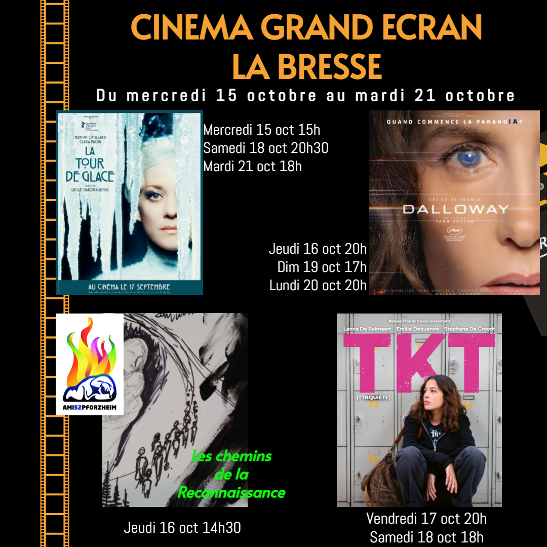  Ciné Grand Ecran Films à l'affiche du 15 octobre au 21 octobre