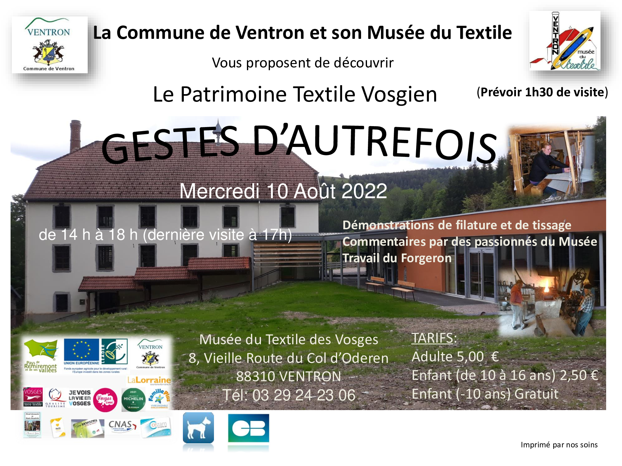 animation gestes d'autrefois Musée textile Ventron 10 Août