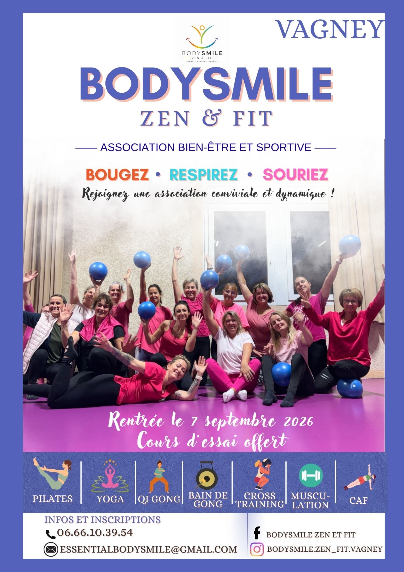 Association Bodysmile zen et fit - Rentrée sportive et bien-être à Vagney
