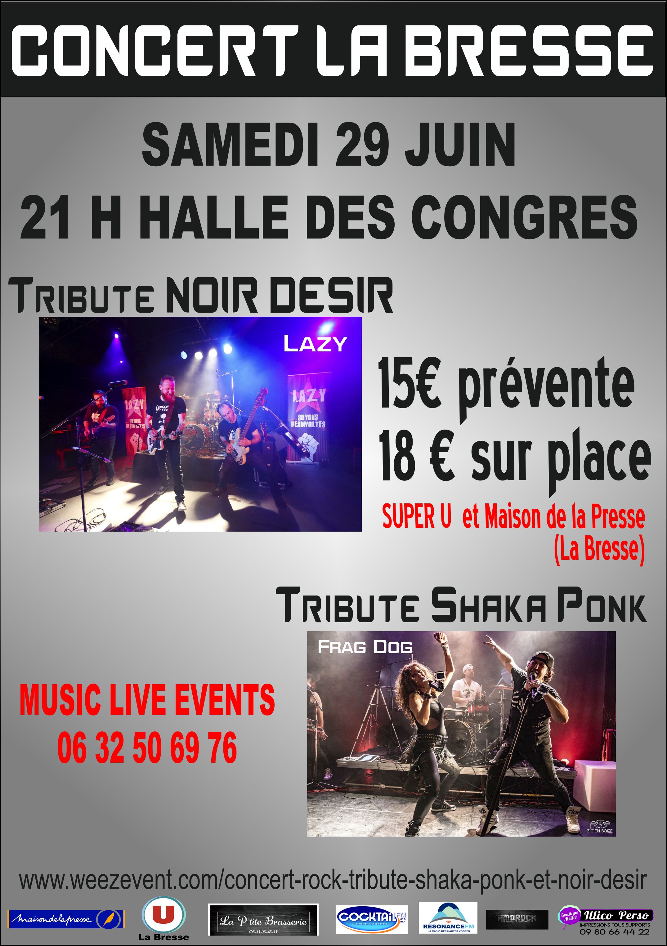 Concert à La Bresse le 29 juin