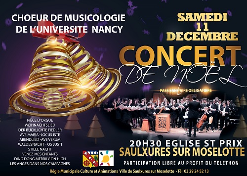 Concert de Noel programé par la Régie Culture et Animation  de Saulxures/ Moselotte