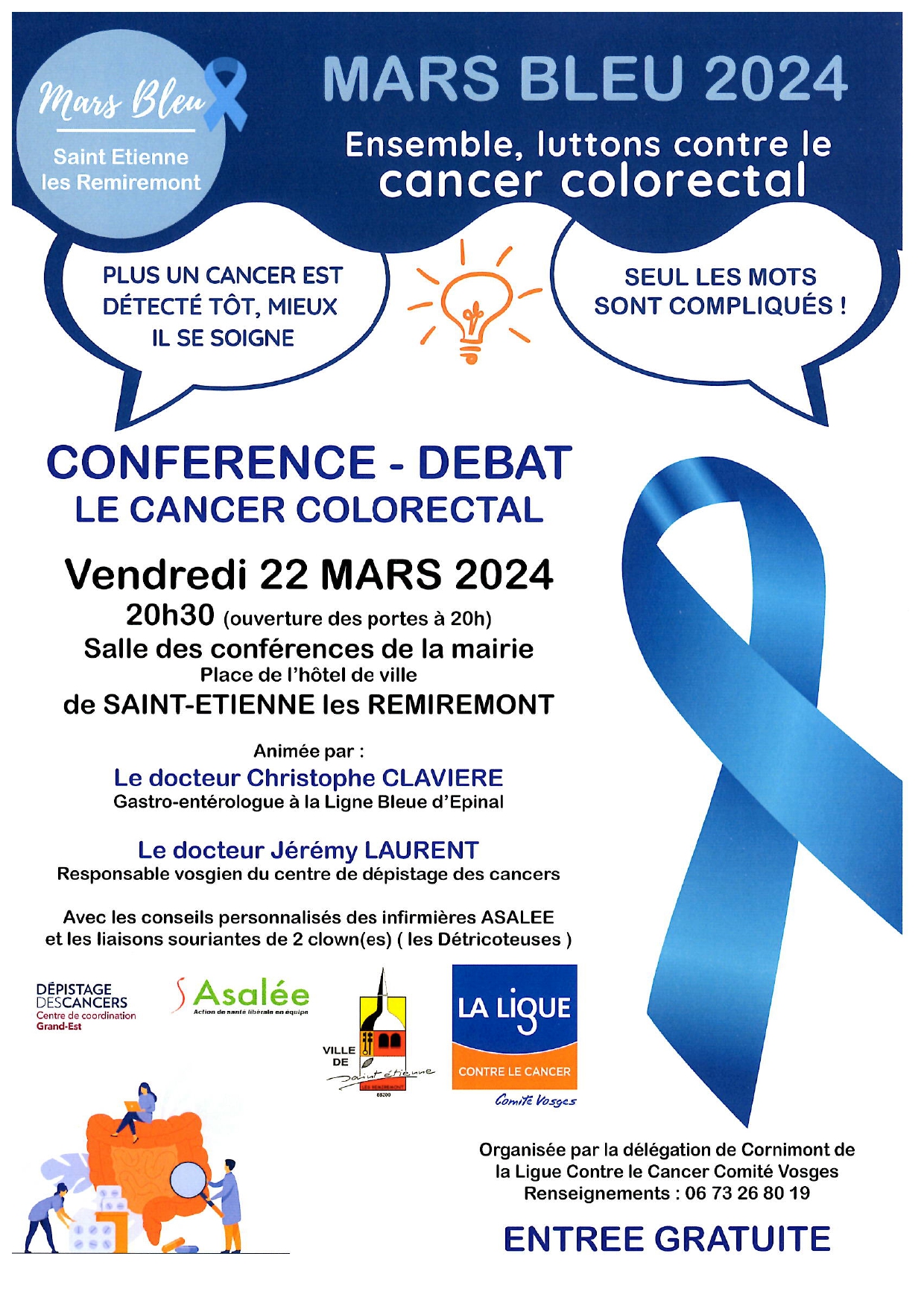 Conférence-débat : LE CANCER COLORECTAL