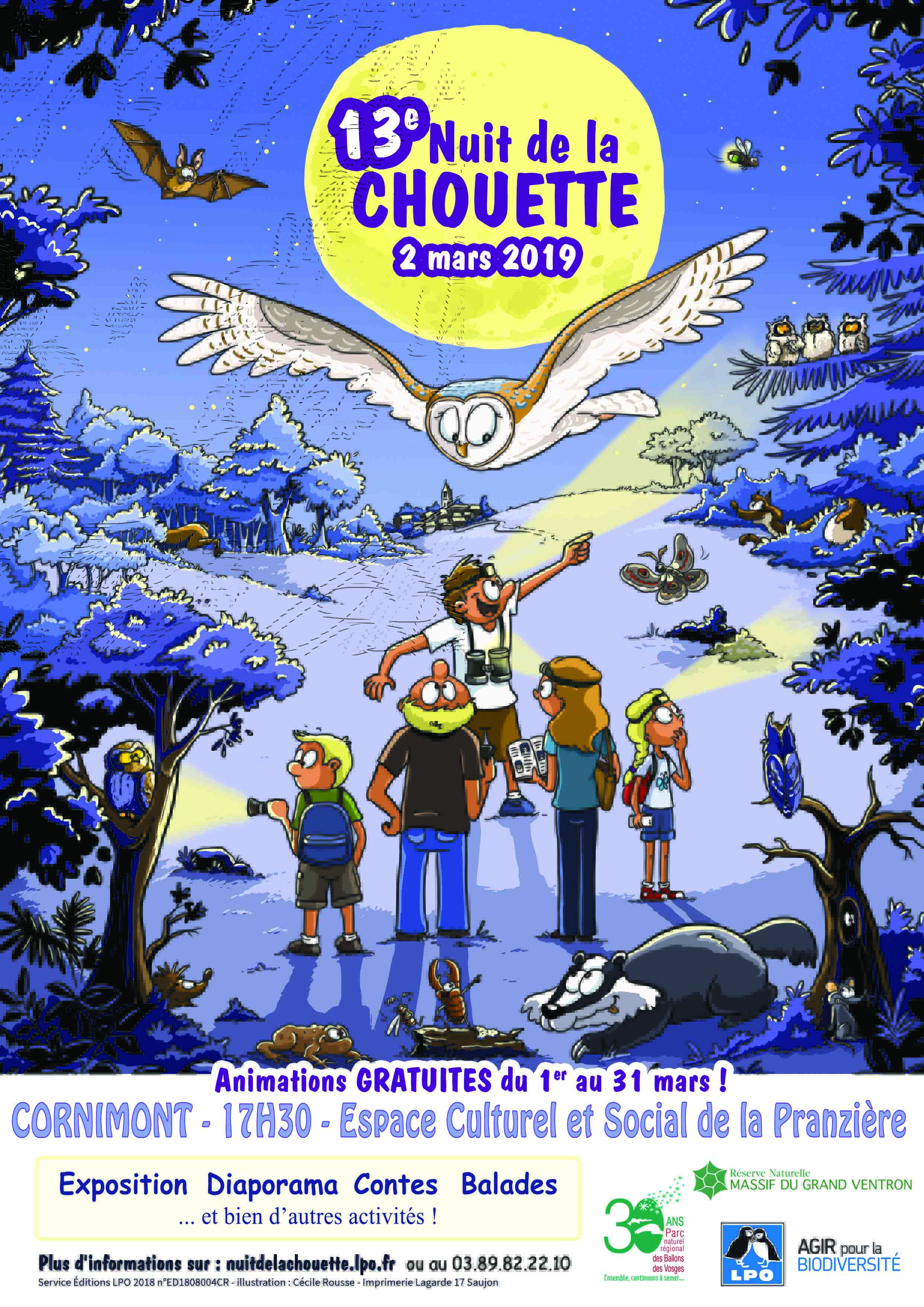 Le samedi 02 mars prochain aura lieu la 13Ã¨me Ã©dition de Nuit de de la Chouette.