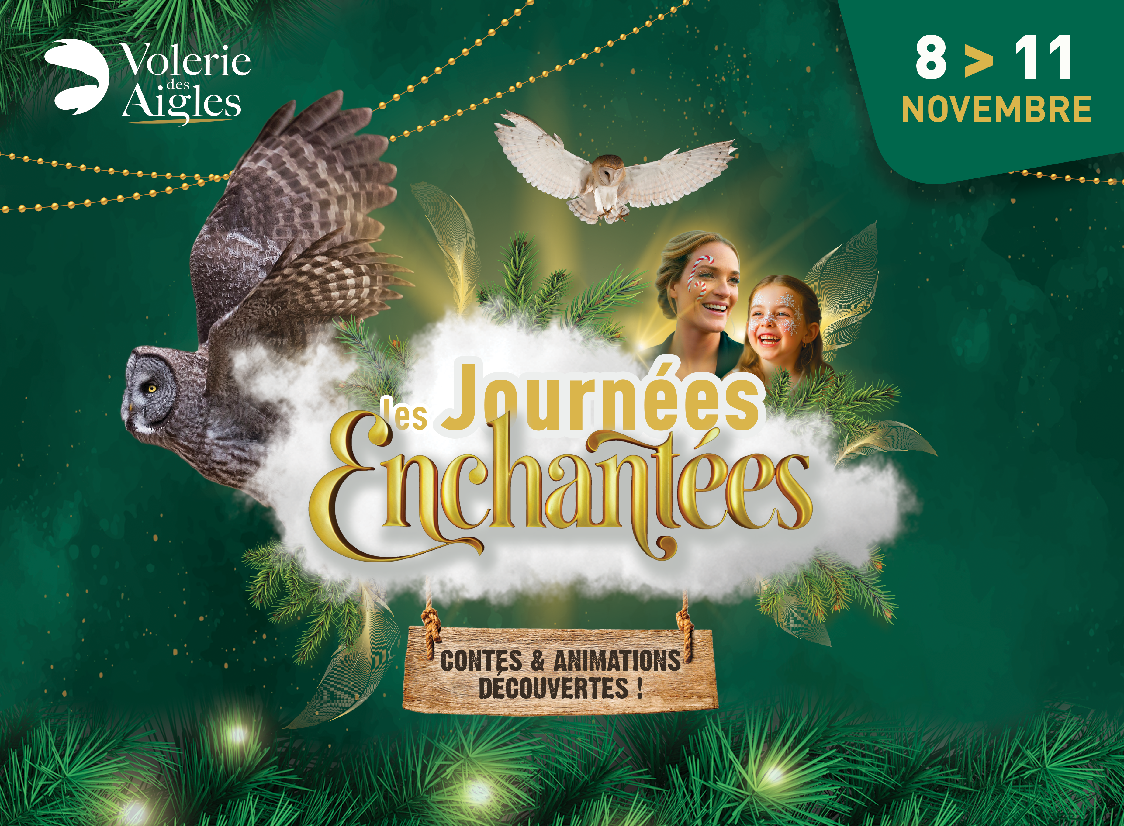 Les Journées Enchantées à la Volerie des Aigles (8 au 11 novembre)