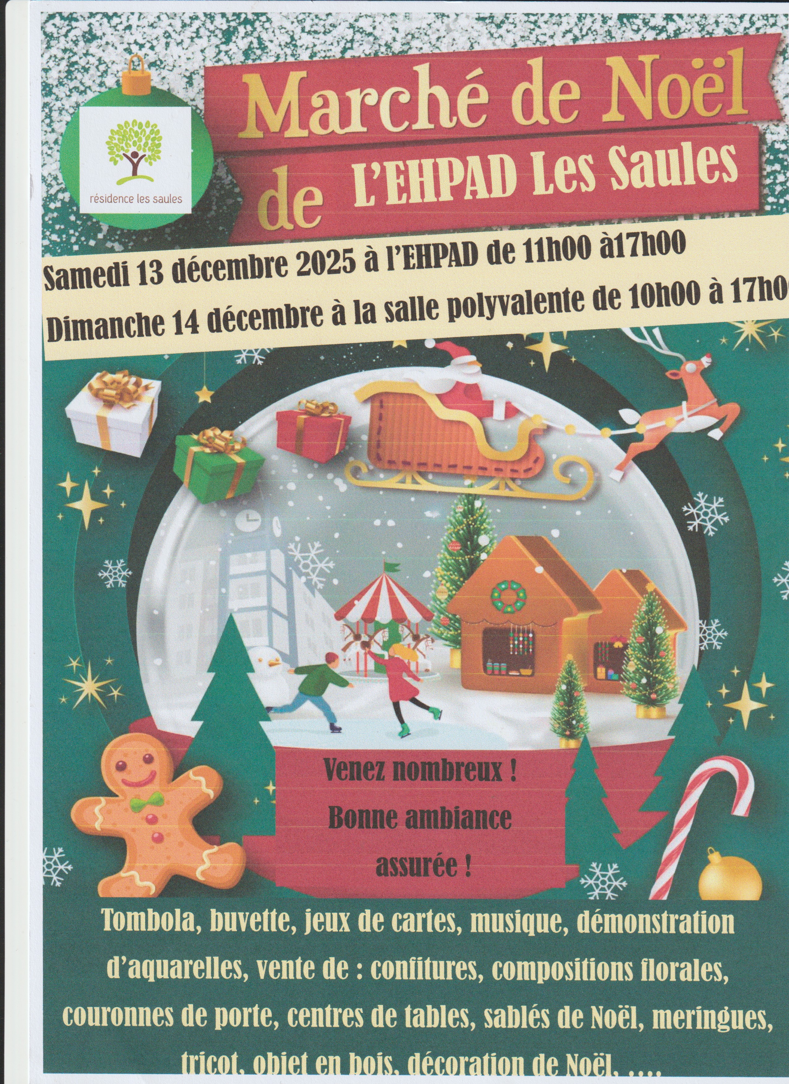 Marché de Noël EHPAD Saulxures