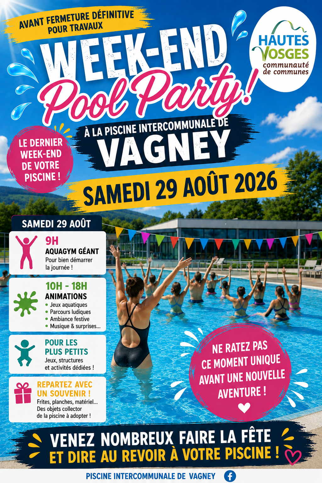 Pool Party à la piscine intercommunale de Vagney