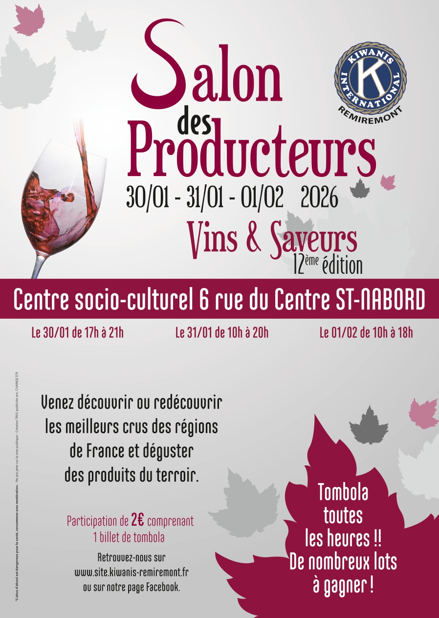 SALON DES PRODUCTEURS VINS ET SAVEURS KIWANIS